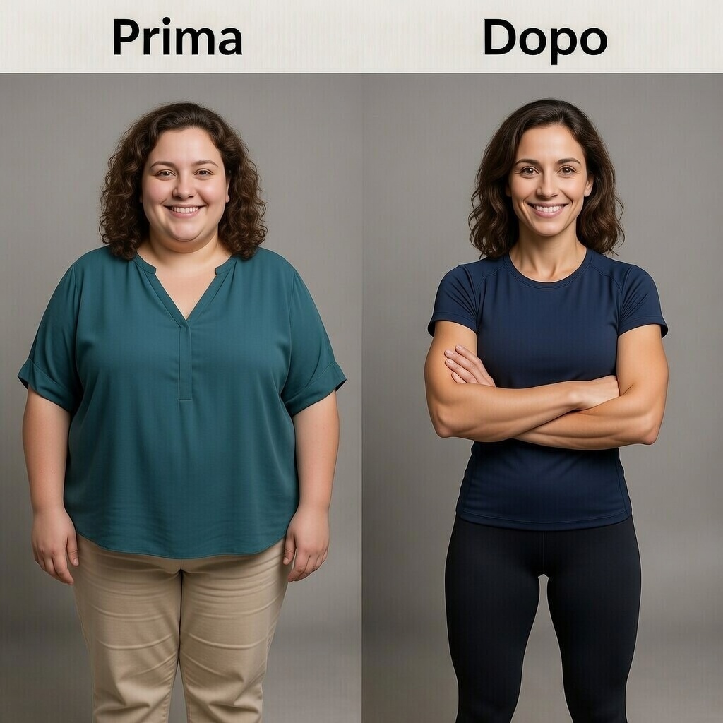 Confronto "Prima" e "Dopo" di un cambiamento fisico significativo.